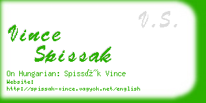 vince spissak business card